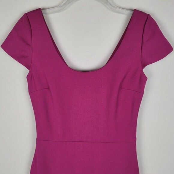 Diane Von Furstenberg Size 4 Monica Back Pleat Short Sleeve Mini Dress Pink - Picture 4 of 12